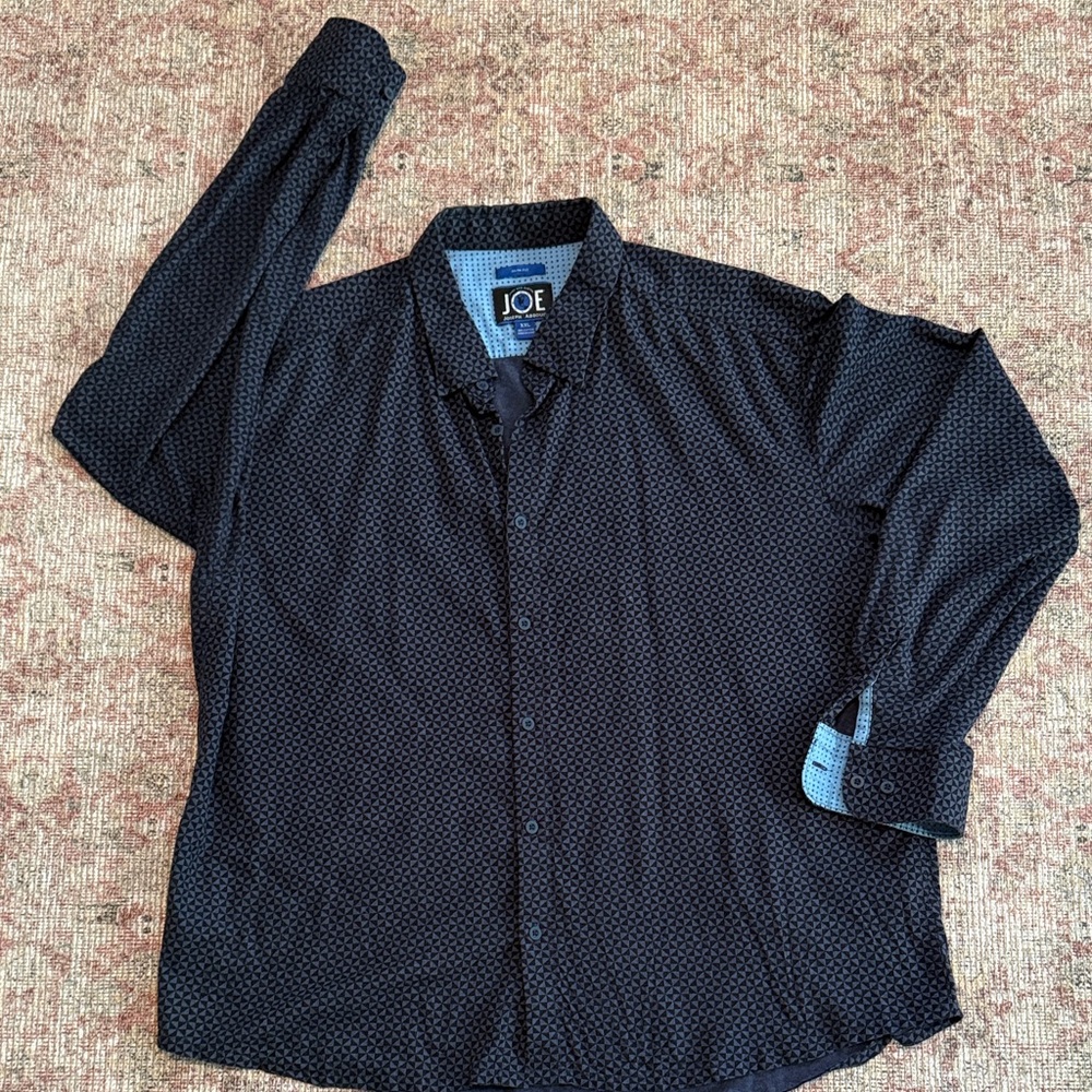 Joseph Abboud Navy Patterned Men's Shirt